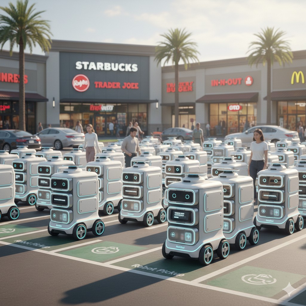 NobiBot parking lot, ready for orders